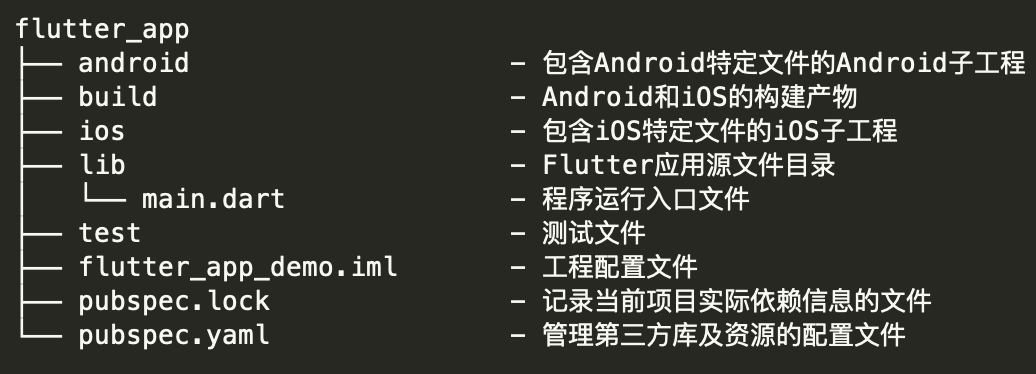 从标准模板入手，体会Flutter代码是如何运行在原生系统上的配图